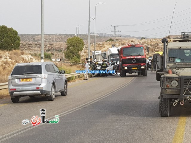 فيديو :مصرع سيدة من اورانيت واصابة اثنين في حادث طرق مروع في مدخل كفرقاسم الشرقي  